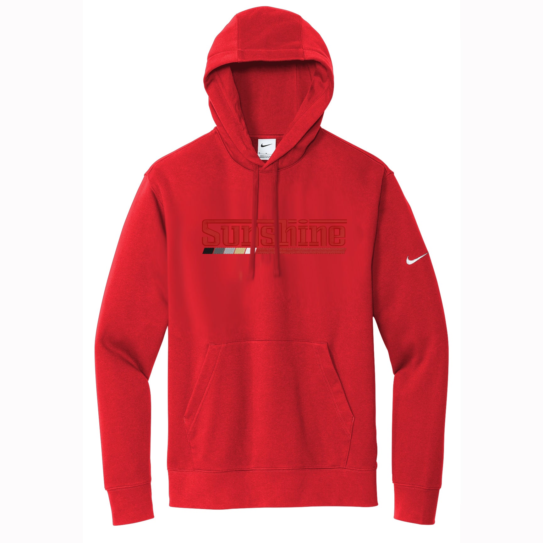 Red nike check hoodie online